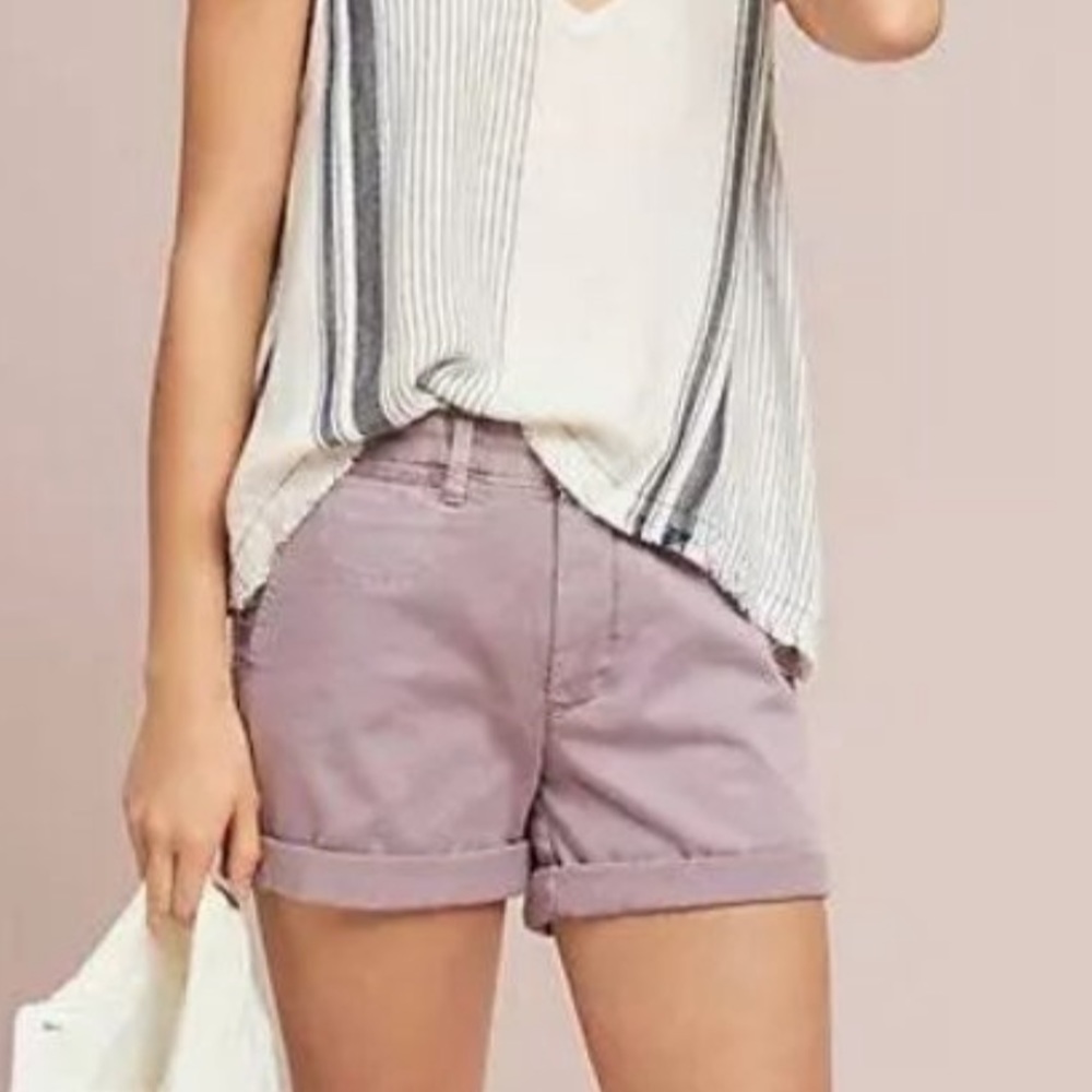 Lavender Chino Shorts Anthropologie